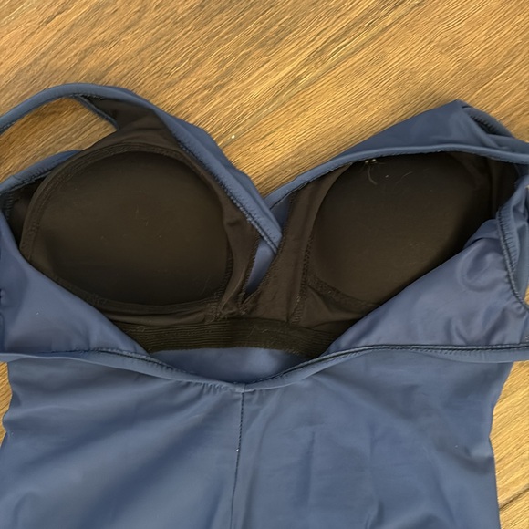 Navy blue front wrap Miraclesuit, size 12 - Picture 3 of 3